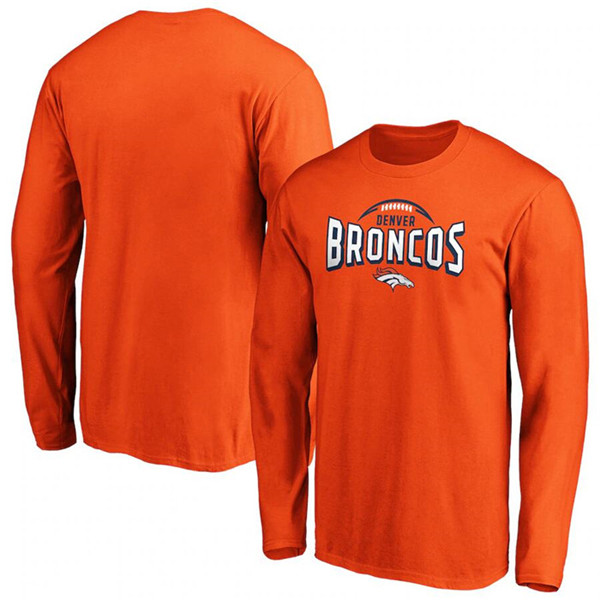 Denver Broncos Orange Clamp Down Long Sleeve T-Shirt